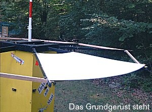 Nachdem das Grundger�st steht wird die Startbahn installiert